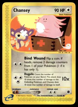 CHANSEY 72/165 UNCOMMON EXPEDITION BASE SET POKEMON - Image 1