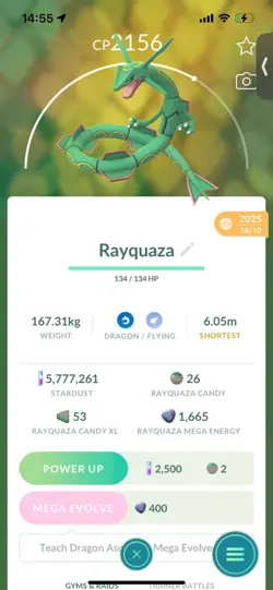Pokemon Go Legendary Rayquaza ( Normal ) - Image 1