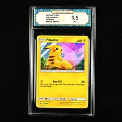 TQG 9.5 MINT+ 2017 Pokemon ENG Pikachu 28/73 C - Image 1