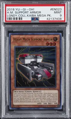 2018 YU-GI-OH! LEGEND COLL KAIBA MEGA PACK #EN023 HEAVY MECH SUPPORT ARMOR PSA 9 - Image 1