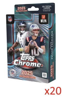 PRESALE | 2025 Topps Chrome Football | 20 Hanger Box Sealed Lot | FREE SHIPPING - Image 1