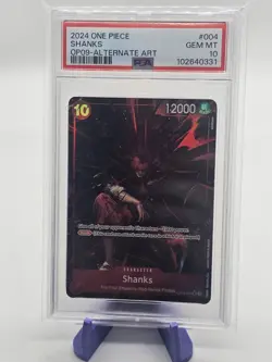 PSA 10 Shanks Alt. Art OP09-004 - Emperors in the New World - One Piece TCG - Image 1