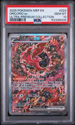 2025 Pokemon—Oricorio EX #024 Mega Evolution—Black Star Promo Holo PSA 10 - Image 1
