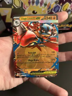 Mega Lucario Ex 077/132 Mega Evolution Pokemon Card - Image 4