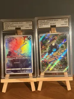 Pokemon TCG 2x AGS Graded 10 Japanese AR Cards Manaphy and Shroodle - Image 1