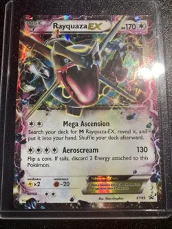 Pokemon TCG Rayquaza EX XY69 Full Art Holo Black Star Promo Card 2015 - Image 1