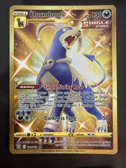 LOT OF 9 GOLD POKEMON CARDS Houndoom Rainbow Energy Giratina Inteleon - Image 4