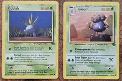 Vintage Pokemon TCG WoTC Base Set Lot - Oddish, Gloom - 2 Cards - Image 1