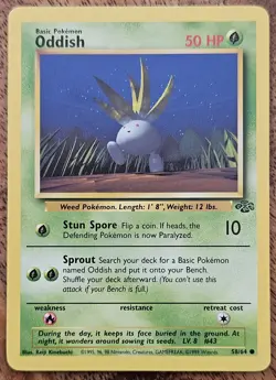 Vintage Pokemon TCG WoTC Base Set Lot - Oddish, Gloom - 2 Cards - Image 2