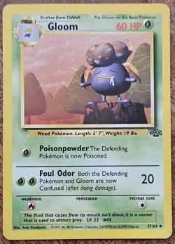 Vintage Pokemon TCG WoTC Base Set Lot - Oddish, Gloom - 2 Cards - Image 3