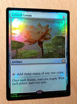 Magic MTG: # FOIL # Vergoldeter Lotus, Gilded Lotus, English Mint, Manabooster - Image 2