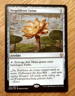 Magic MTG: Vergoldeter Lotus, Gilded Lotus, DEUTSCH, Manabooster - Image 1
