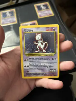 Pokemon Mewtwo 10/102 Holo Rare base Set REGISTRY ERROR MISPRINT 😍 - Image 1