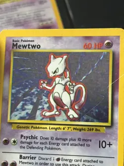 Pokemon Mewtwo 10/102 Holo Rare base Set REGISTRY ERROR MISPRINT 😍 - Image 4
