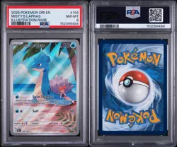 Pokemon TCG Misty's Lapras 194/182 Destined Rivals Illustration Rare Holo PSA 8 - Image 3