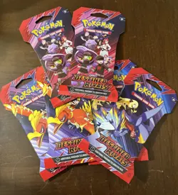 Lot of 6 Pokemon TCG Destined Rivals Booster Packs Sleeved Blister Packs New - Image 1