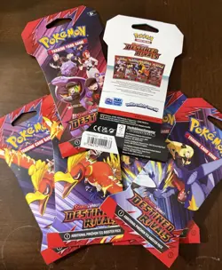 Lot of 6 Pokemon TCG Destined Rivals Booster Packs Sleeved Blister Packs New - Image 2