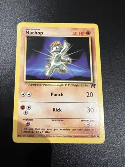 Machop 59/82 Team Rocket Unlimited 2000 Pokemon Card Common NM - Image 1