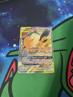 Pokemon TCG Eevee & Snorlax GX Tag Team SM169 Black Star Promo Sun & Moon NM - Image 1