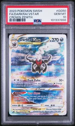 Pokemon 2023 SWSH FA/Darkrai Vstar #GG50 Corona Zenith PSA 10 - Image 1