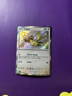 Pokemon TCG - Pidgey 196/091 Paldean Fates - Holo Shiny Rare - NM - Image 1