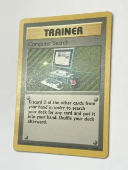 Computer Search 71/102 Rare Base Set Unlimited Pokemon Trainer Card NM Near Mint - Image 2