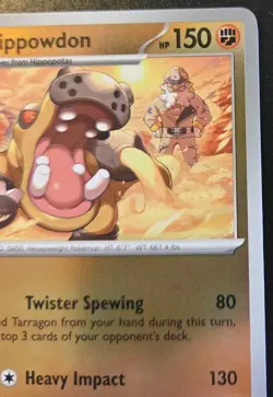 Hippowdon 040/088 Reverse Holo Uncommon Mega Evolution: Perfect Order Pokemon - Image 3