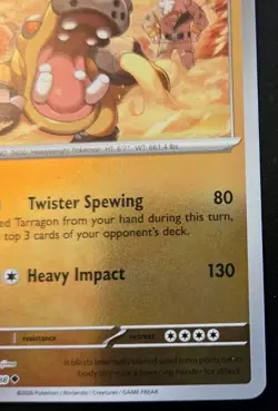 Hippowdon 040/088 Reverse Holo Uncommon Mega Evolution: Perfect Order Pokemon - Image 5