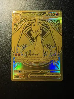 Mega Charizard Y ex 294/217 GOLDHyper Rare Pokemon Ascended Heroes IN HAND - Image 1
