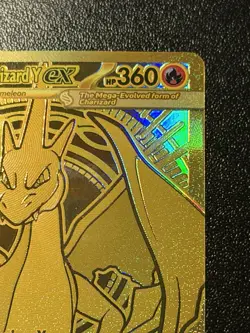 Mega Charizard Y ex 294/217 GOLDHyper Rare Pokemon Ascended Heroes IN HAND - Image 3