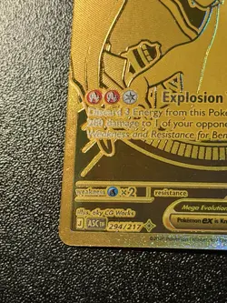 Mega Charizard Y ex 294/217 GOLDHyper Rare Pokemon Ascended Heroes IN HAND - Image 5