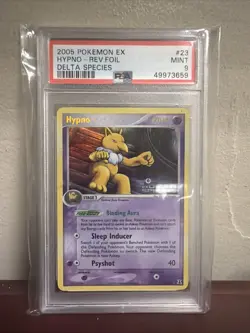 2005 POKEMON EX DELTA SPECIES #23/113 HYPNO Reverse Holo RARE Stamp PSA 9 MINT - Image 1