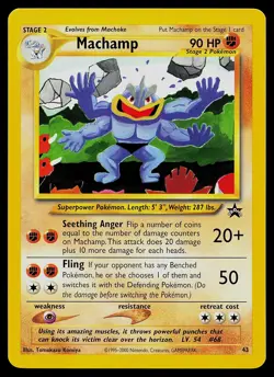 Pokemon Card - Machamp WoTC Black Star Promo 43 - Image 1