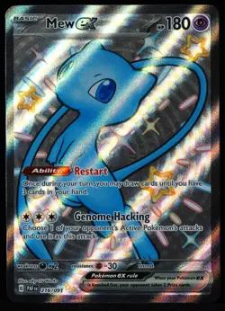 Mew ex #216/091 Paldean Fates NM/M Pokemon Card - Image 1