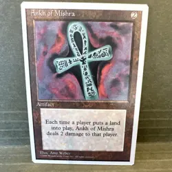Magic The Gathering Ankh of Mishra MTG 4th Ed Rare Artifact Colorless 1995 Weber - Image 1
