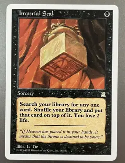 Magic The Gathering MTG Portal Three Kingdoms Imperial Seal EX LP RARE English - Image 1