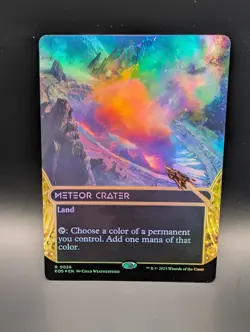 MTG - Metor Crater - FOIL BORDERLESS - Land (Multi) - EOS #26 - Rare - Image 1