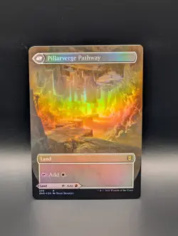 MTG - Needleverge Pathway/Pillarverge Pathway - FOIL BORDERLESS - Land -ZNR #288 - Image 2