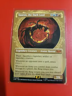 Sauron The Dark Lord - The Lord Of The Rings LTR Mythic, Showcase Mtg - Image 2