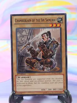 Yu-Gi-Oh TCG Card | Chamberlain of the Six Samurai SDWA-EN001 First Edition - Image 1