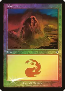 Invasion MTG FOIL Mountain (#344) Magic - Image 1