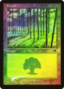 Onslaught MTG FOIL Forest (#350) Magic - Image 1