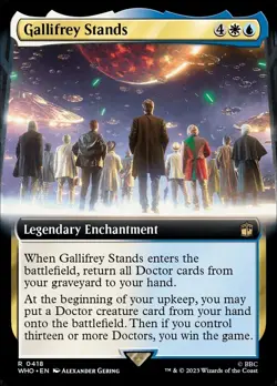 Gallifrey Stands: MtG Magic the Gathering Commander Doctor Who Rare EXTENDED ART - Image 1