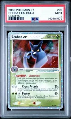 2005 POKEMON CROBAT EX-HOLO #96 EX DEOXYS PSA 9 - Image 1