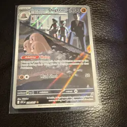 Pokemon Team Rocket's Dugtrio Rare Holo Ground 100HP 239/217 ASC English - Image 1