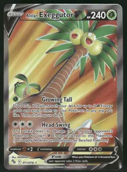 Alolan Exeggutor V (Full Art) Ultra Rare Pokemon GO 071/078 NM - Image 1