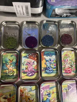 *EMPTY* Pokemon Prismatic Evolution Mini Tin Set - Including ART and COINS. - Image 2