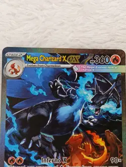 Pokemon Mega Charizard X EX Full Art Holo 125/094 Phantasmal Flames HP 360 2015 - Image 3