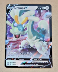 2022 Pokemon Brilliant Stars #128 Drampa V Full Art NM to Mint Condition - Image 1