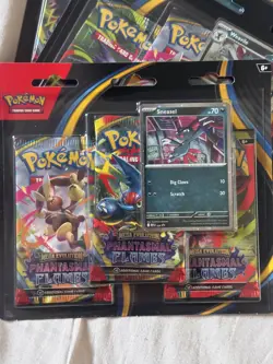Pokemon Mega Evolution Phantasmal Flames 3-Pack Blister SEALED Sneasel+Weavile - Image 2
